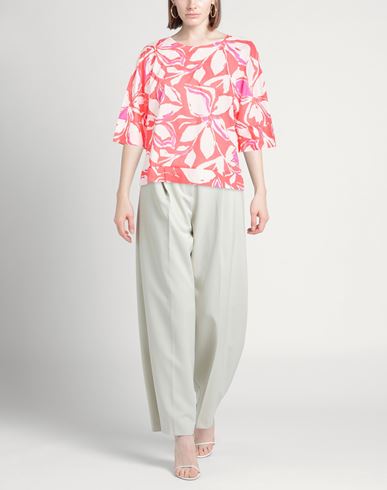 Woman Top Coral Size 14 Cotton, Elastane