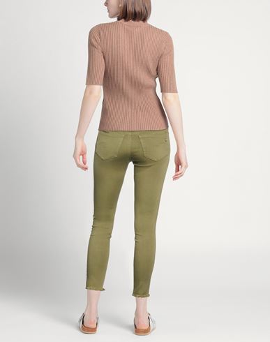 Woman Jeans Military green Size XXS Cotton, Polyester, Elastane