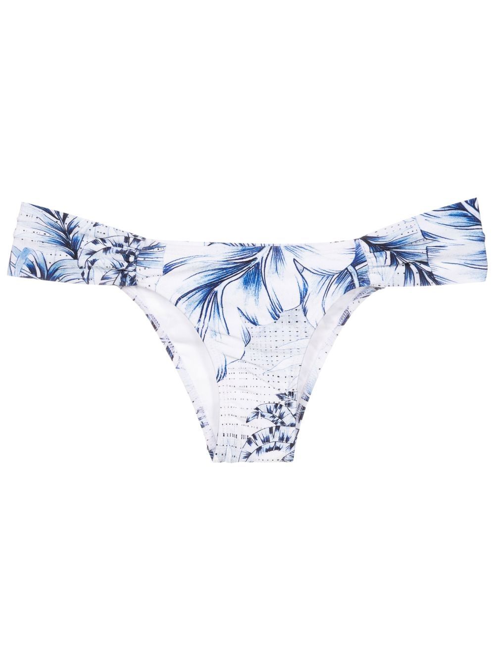 Graphic-print bikini bottoms - Blue