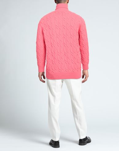 Amaranto Man Turtleneck Fuchsia Size L Wool, Cashmere