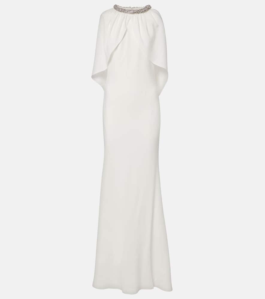 Roland Mouret Bridal embellished caped gown
