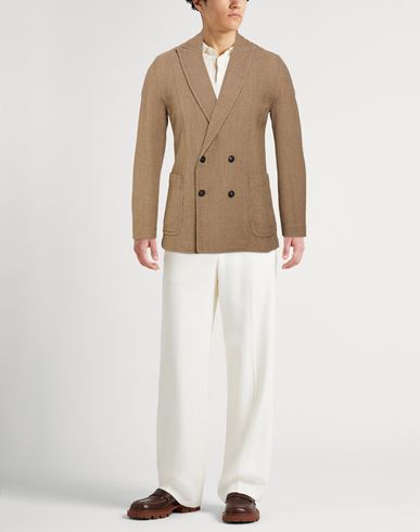 Man Blazer Light brown Size 34 Virgin Wool, Polyamide, Elastane