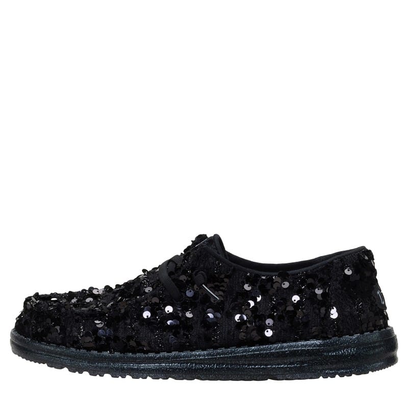 Women's Wendy Party Sequin Slip On Shoes (Black/Black)