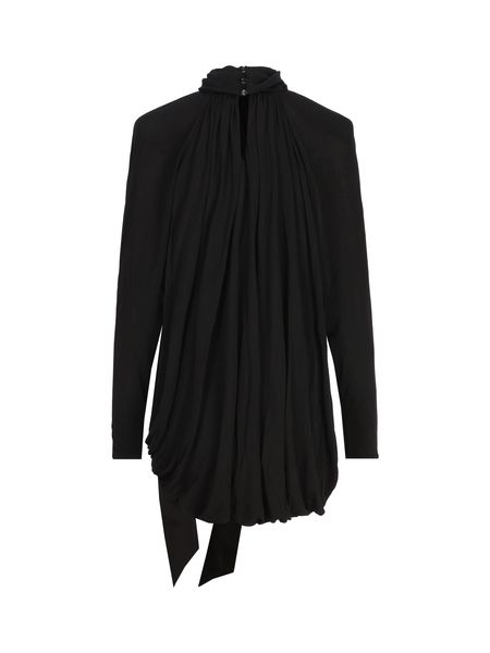 Saint Laurent Draped Jersey Mini Dress