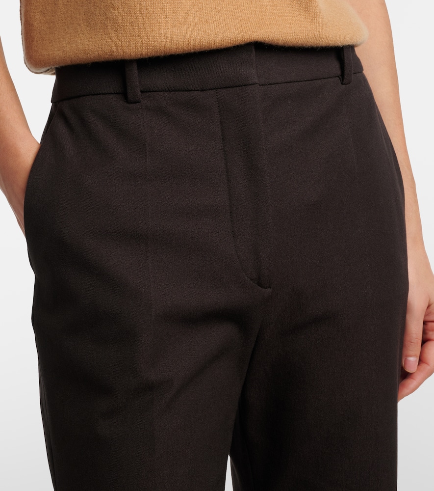 Tafira high-rise gabardine flared pants