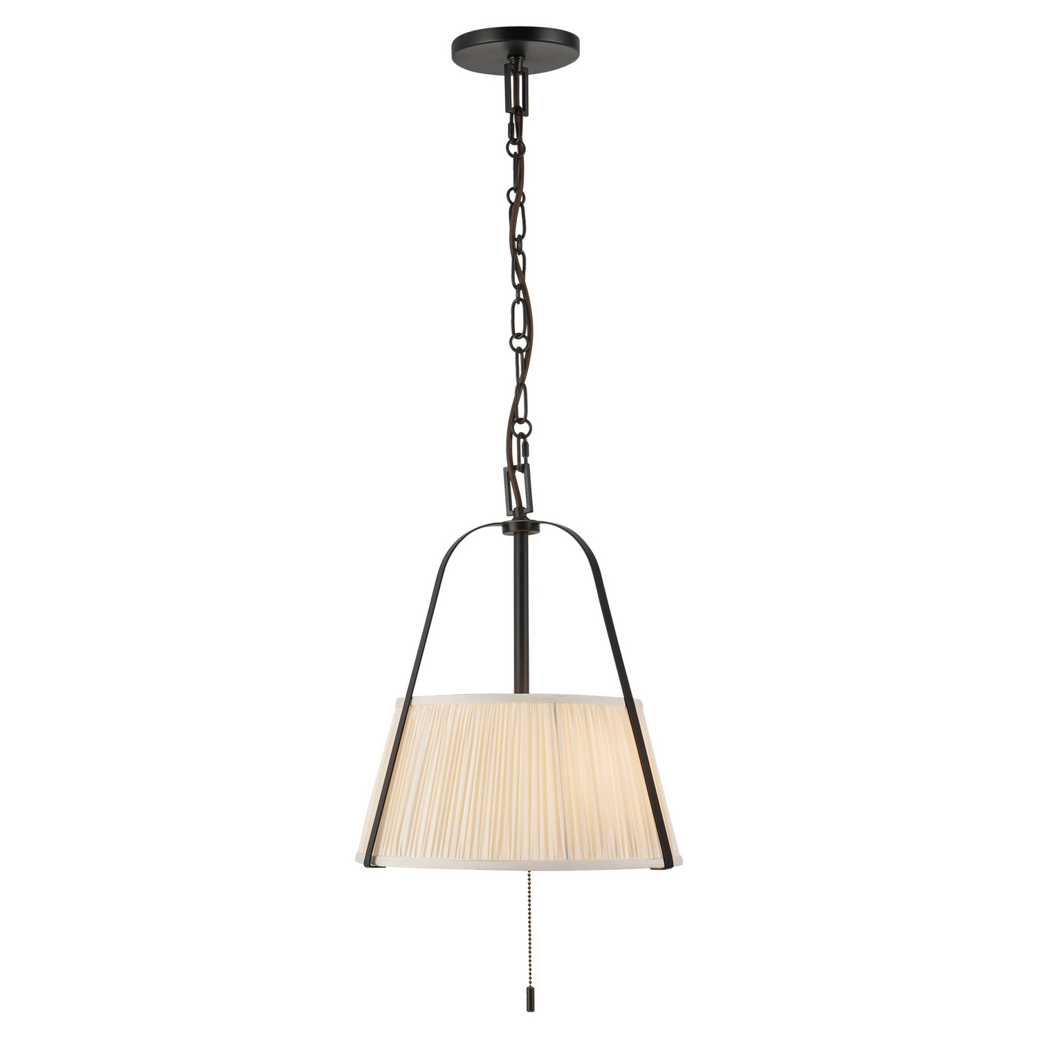 Matte Black White Linen Pendant from the Scout Collection
