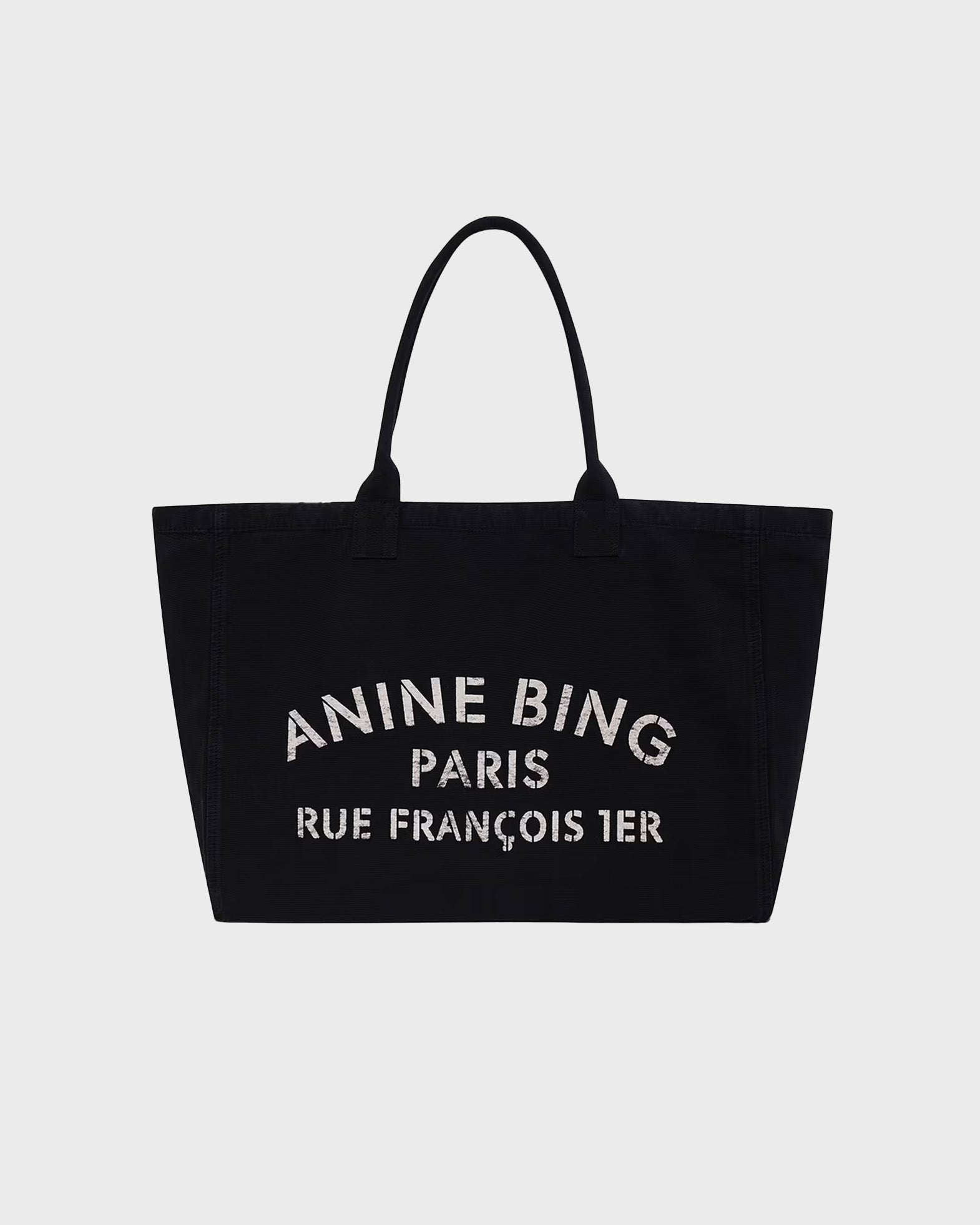 Anine Bing Leo Canvas Tote Black ONESIZE