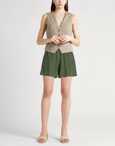 Woman Shorts & Bermuda Shorts Military green Size 12 Linen