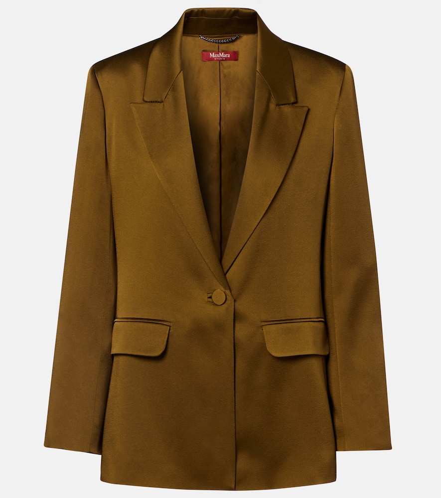 Crêpe satin blazer