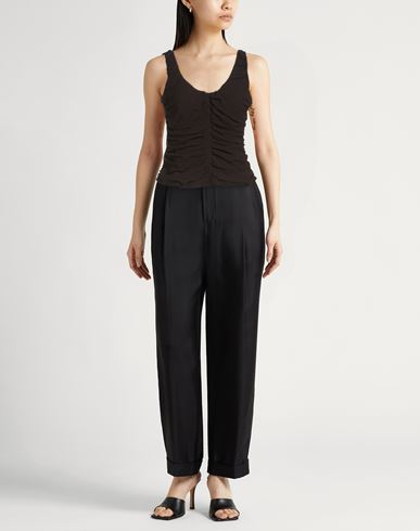 Woman Top Dark brown Size 10 Silk