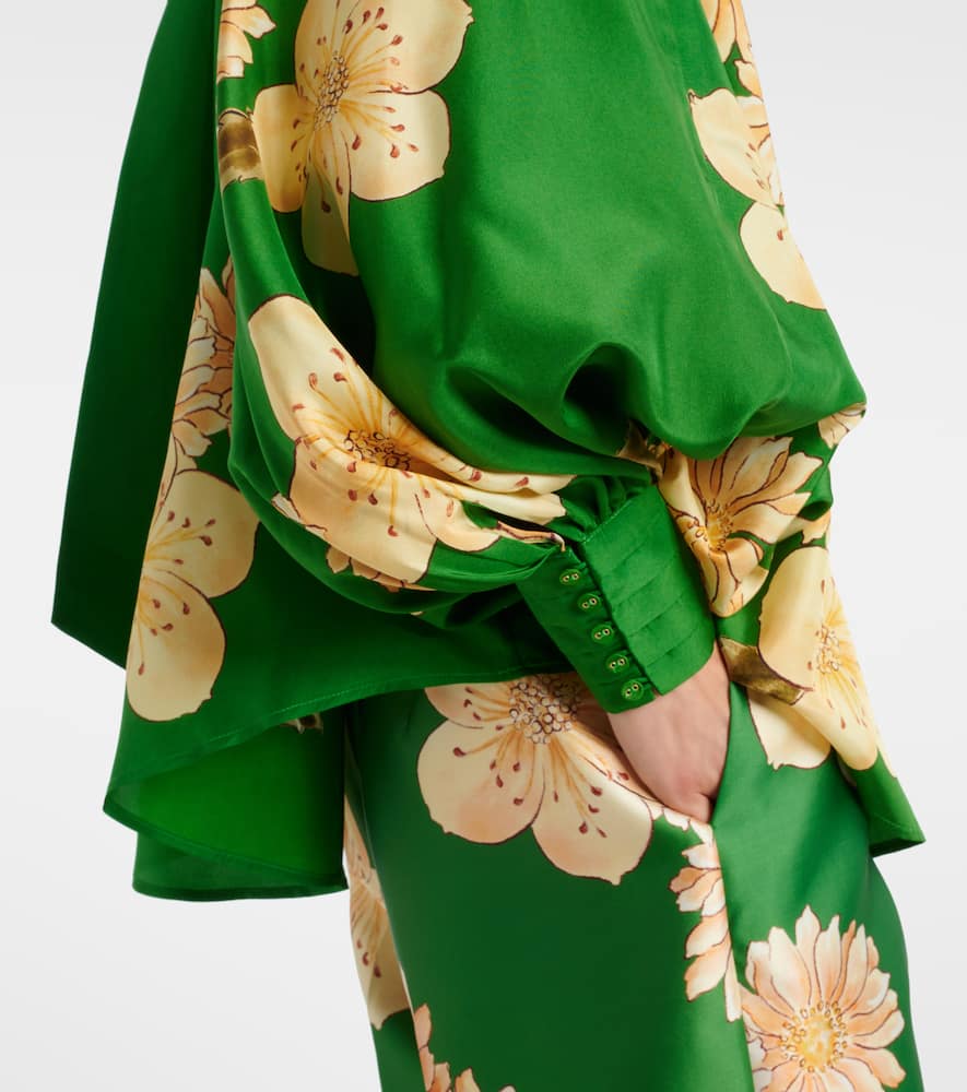 Alémais Sage floral silk blouse