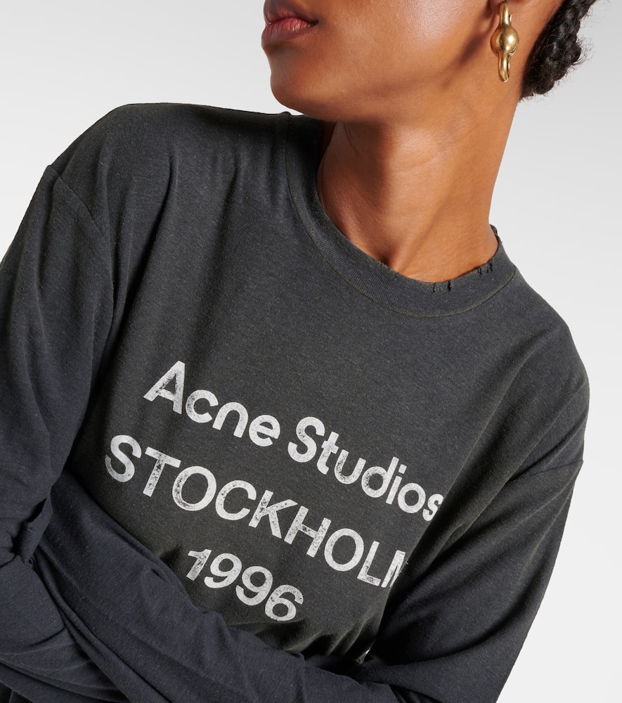 Acne Studios Logo cotton-blend top