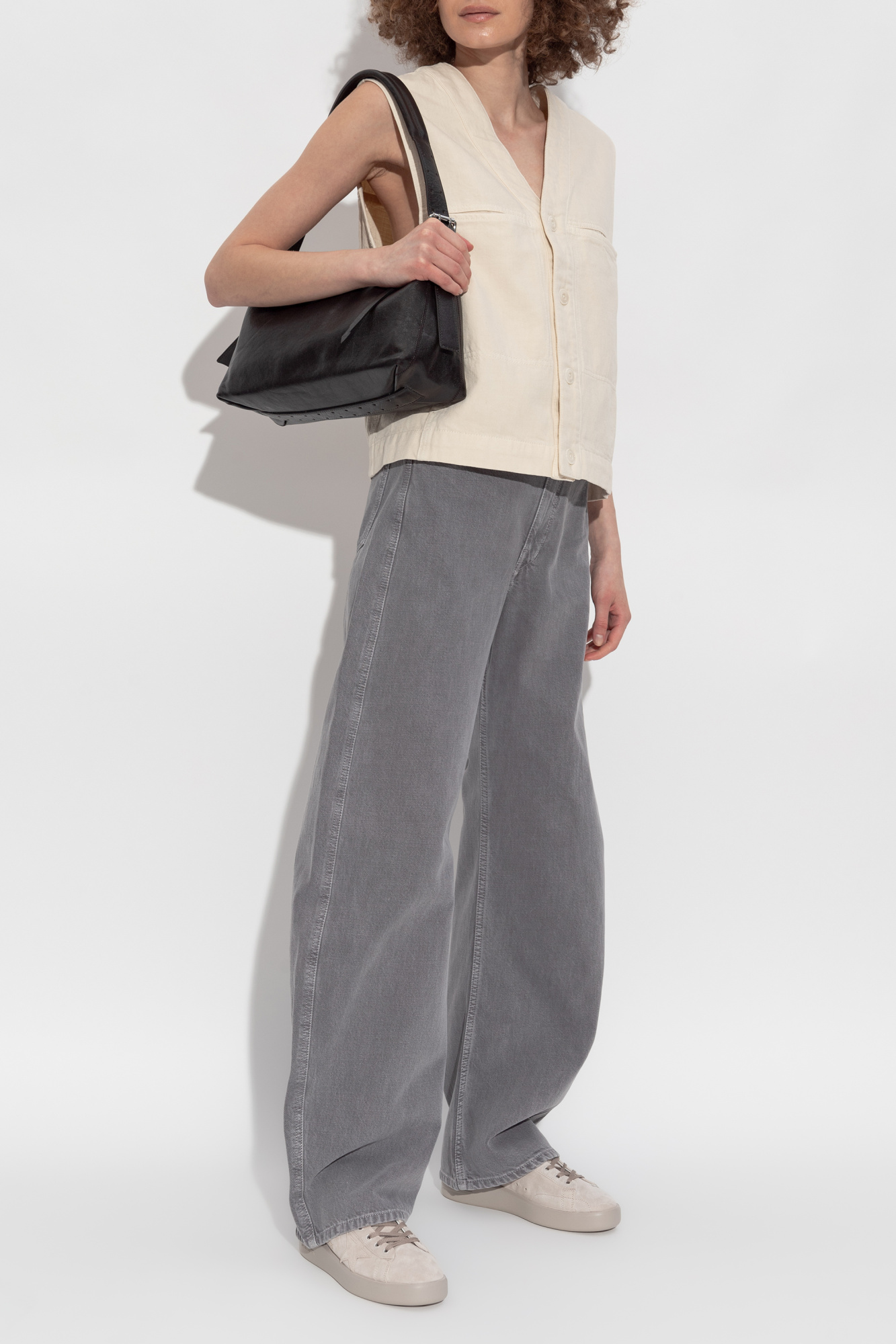 Denim Vest, Women's, Beige