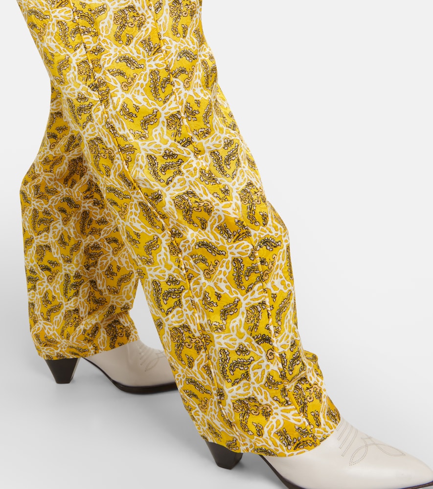 Isabel Marant Piera printed silk-blend straight pants