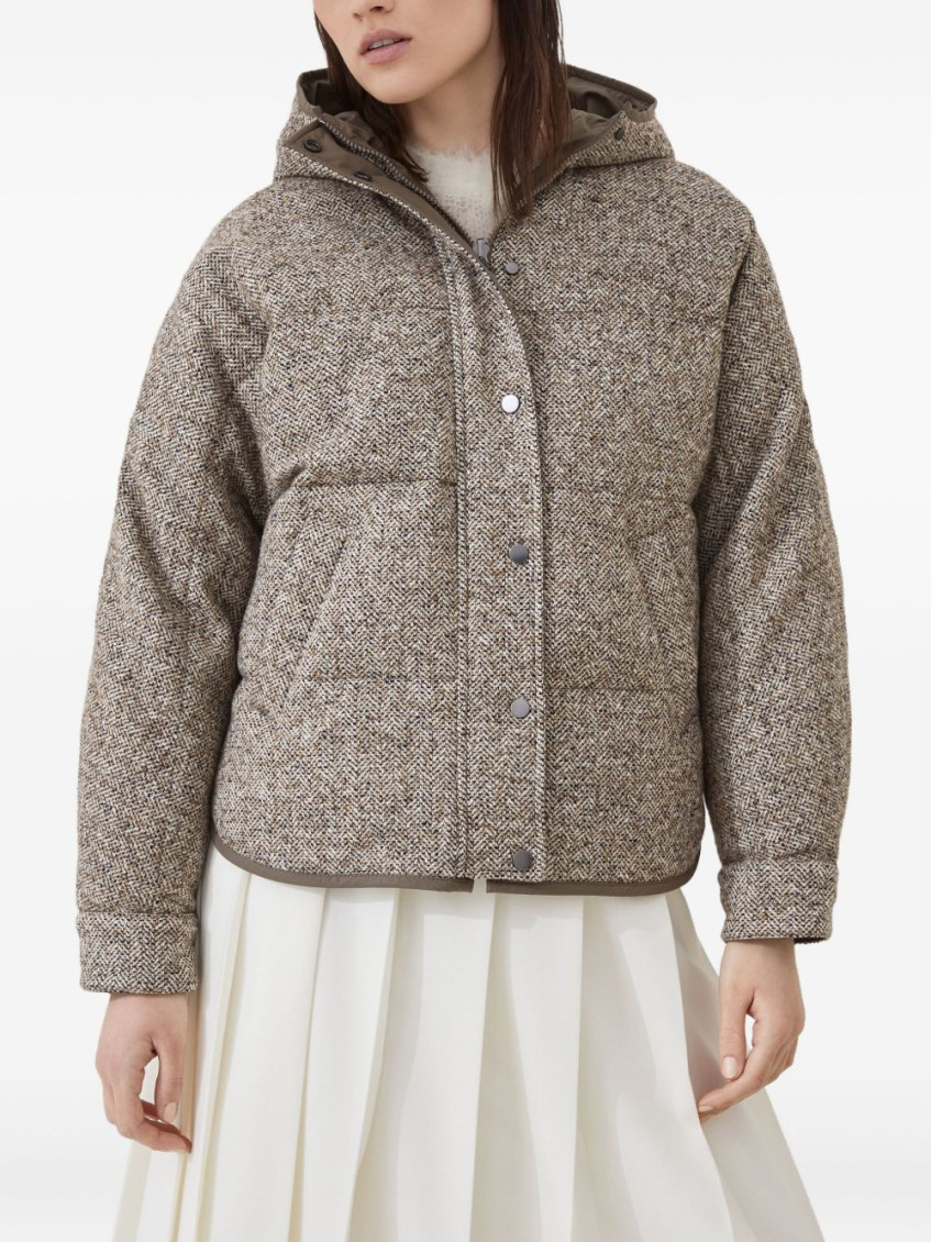Reversible Wool And Silk Down Jacket