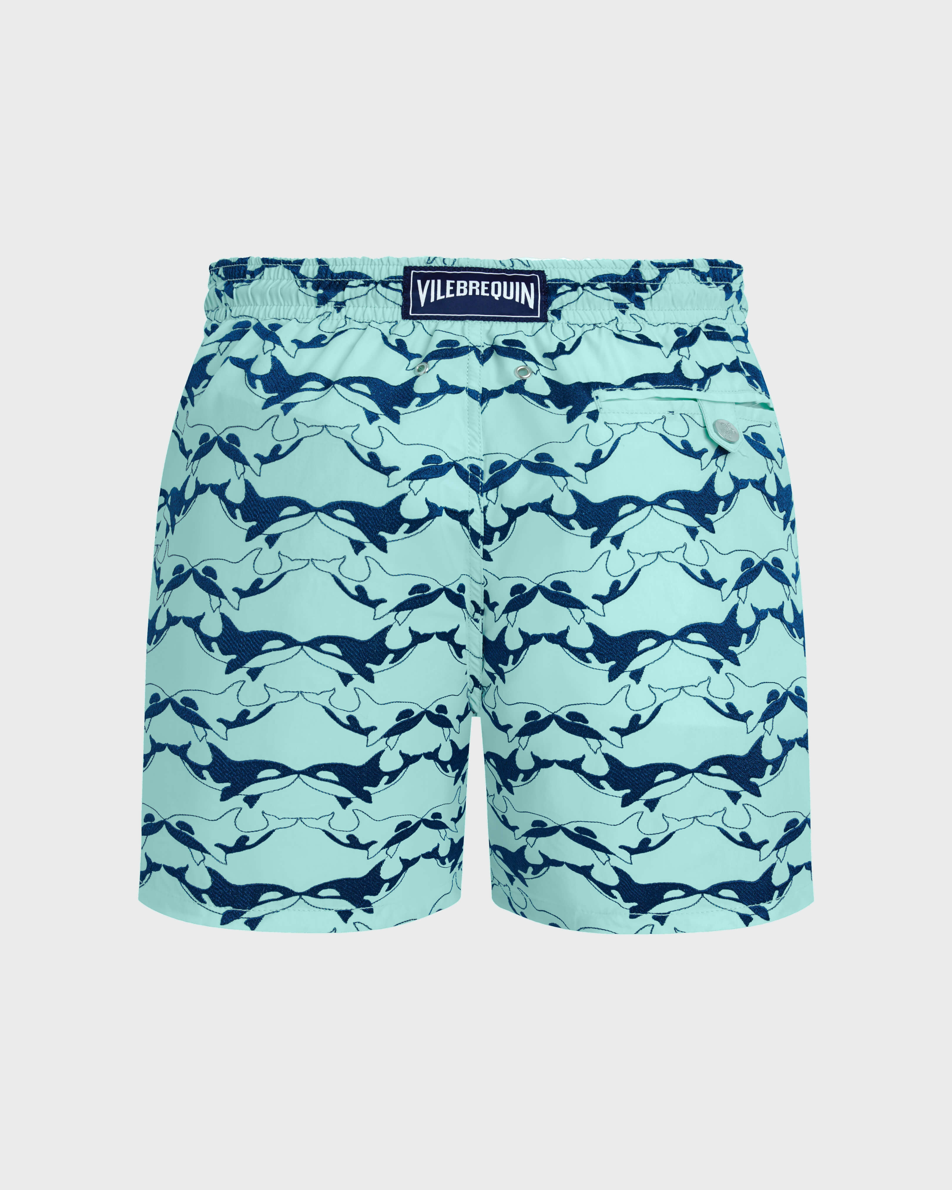 Men Swim Shorts Embroidered Orcas - Limited Edition - Mdb - Mistral - Blue