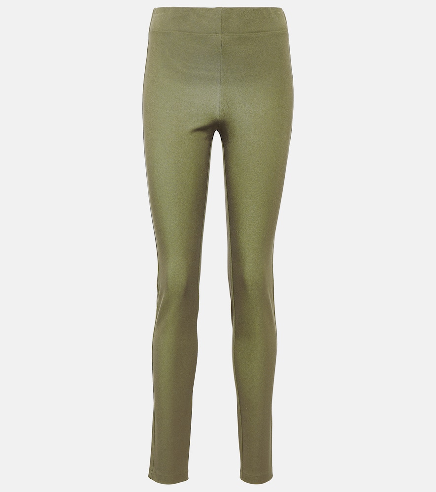 Mid-rise gabardine leggings