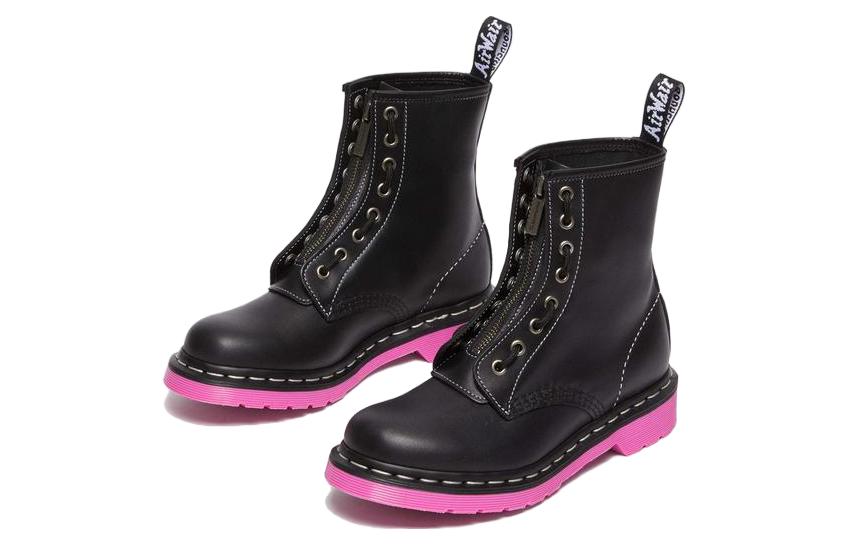 (WMNS) 1460 Wanama Leather Jungle Zip Boots 'Black Pink