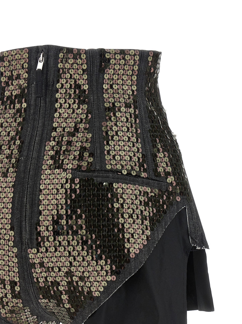 Rick Owens - high waist sequin shorts back front pocket