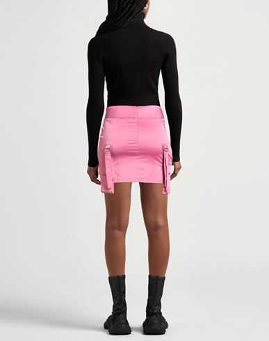 Woman Mini skirt Pink Size M Polyester, Cotton, Elastane