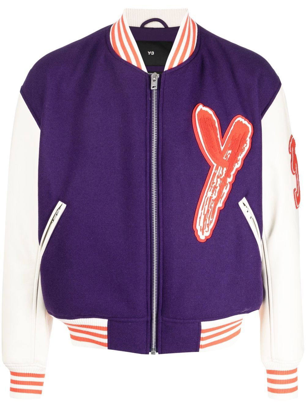 Graphic-print bomber jacket - Purple