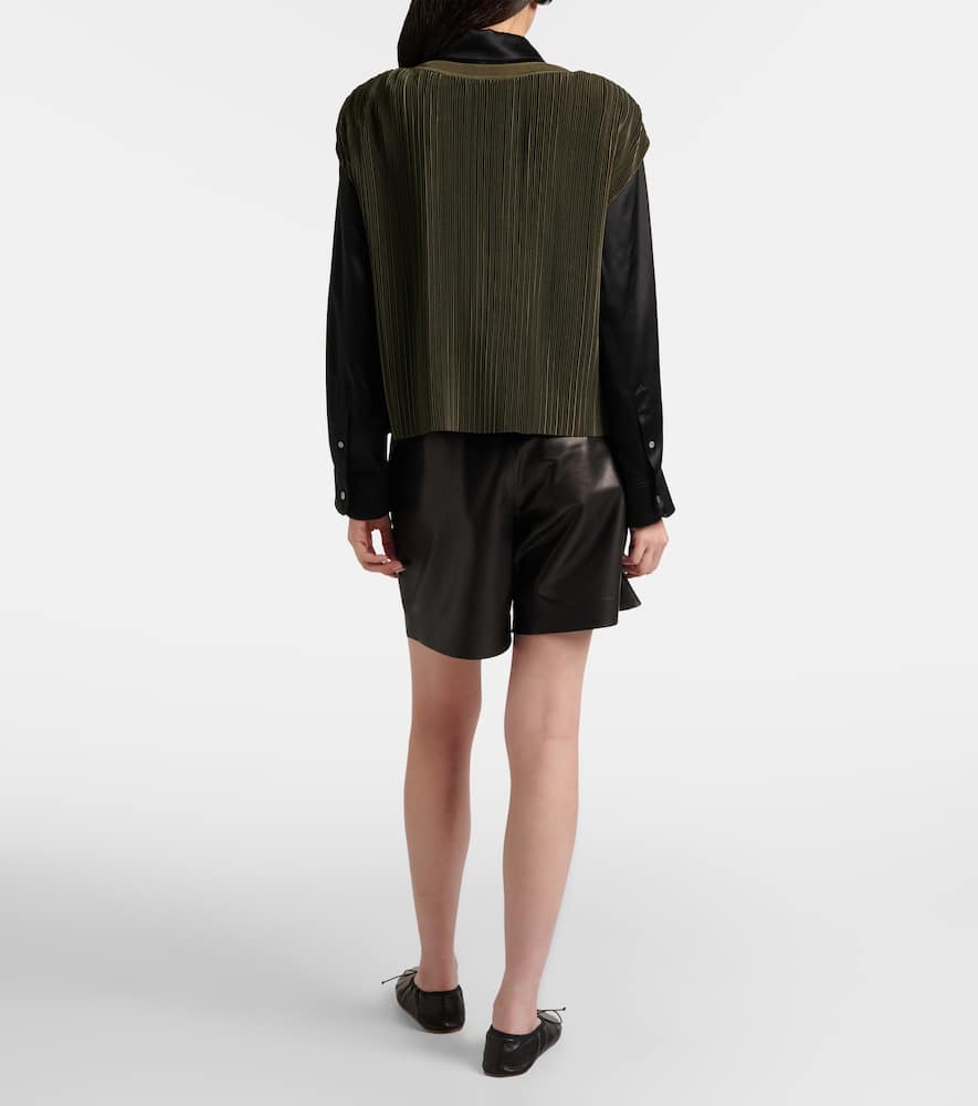 Cedre plissé satin top