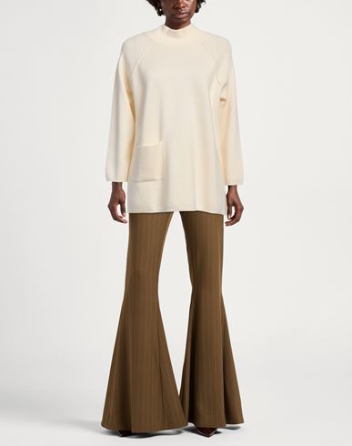 Gran Sasso Woman Turtleneck Cream Size 6 Virgin Wool