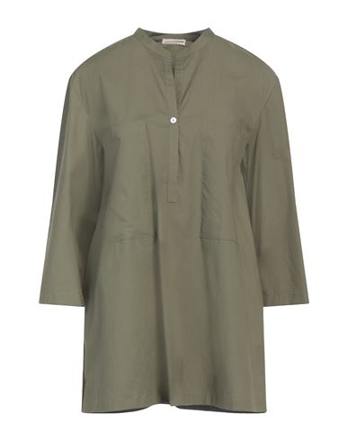 Woman Top Military green Size S Cotton, Elastane
