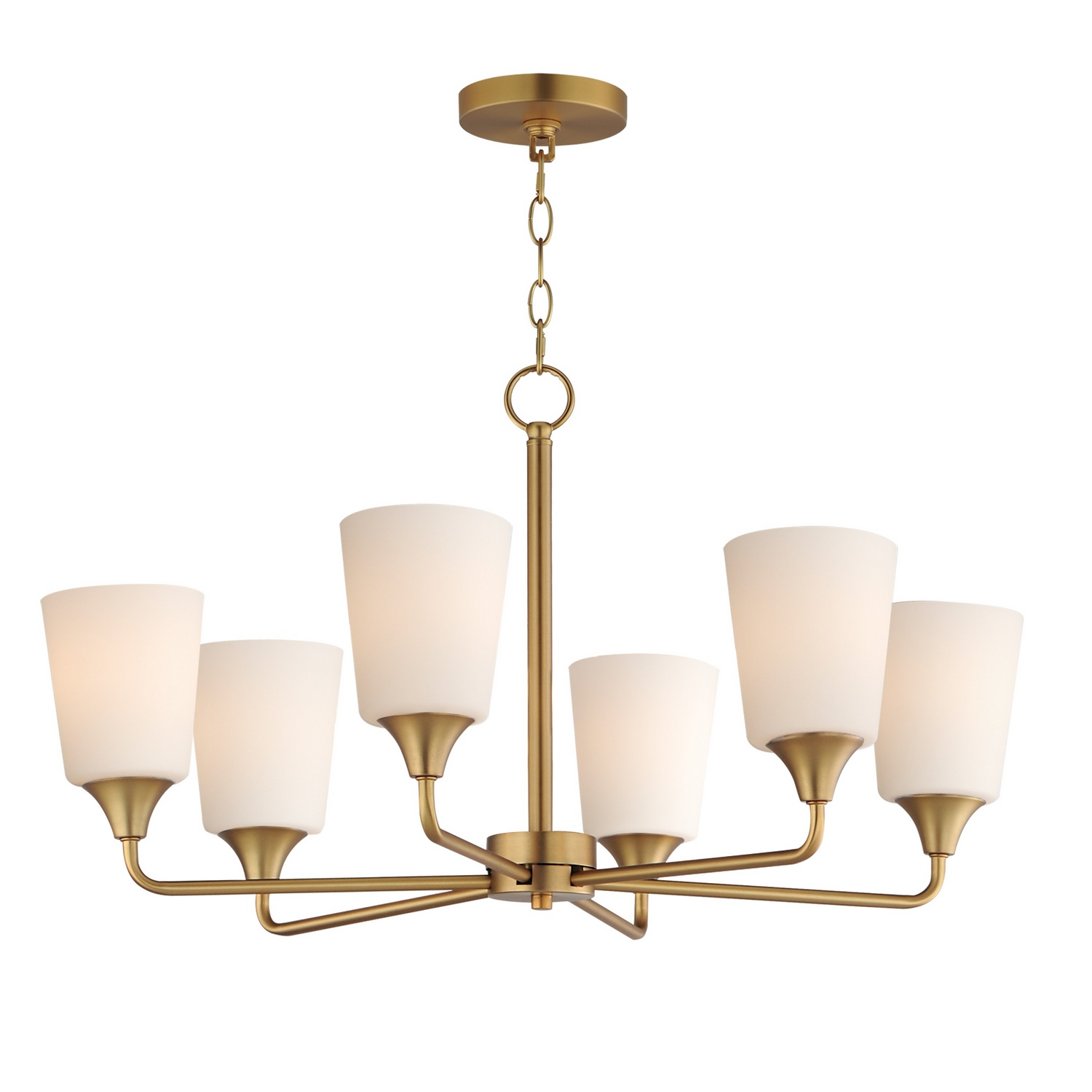Natural Aged Brass Chandelier from the Hudson Collection