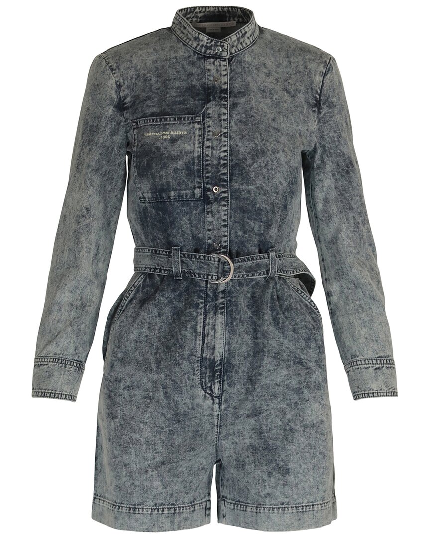 Bleached Denim Romper