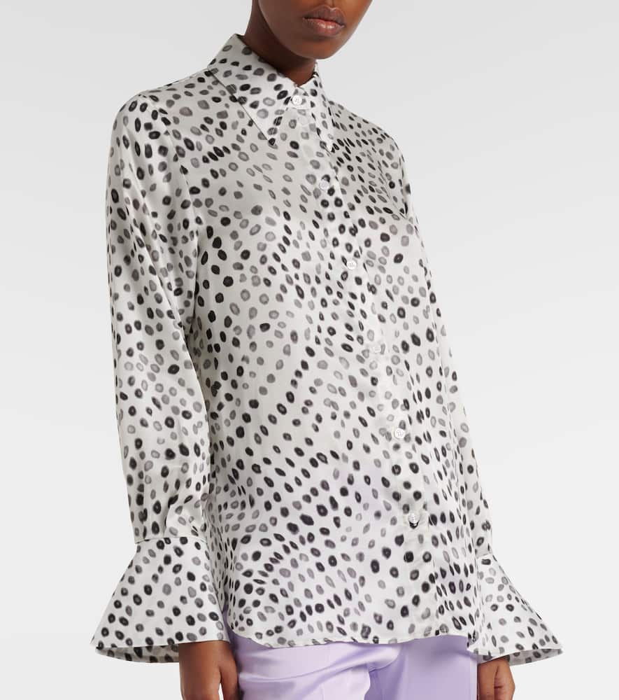 Printed satin blouse