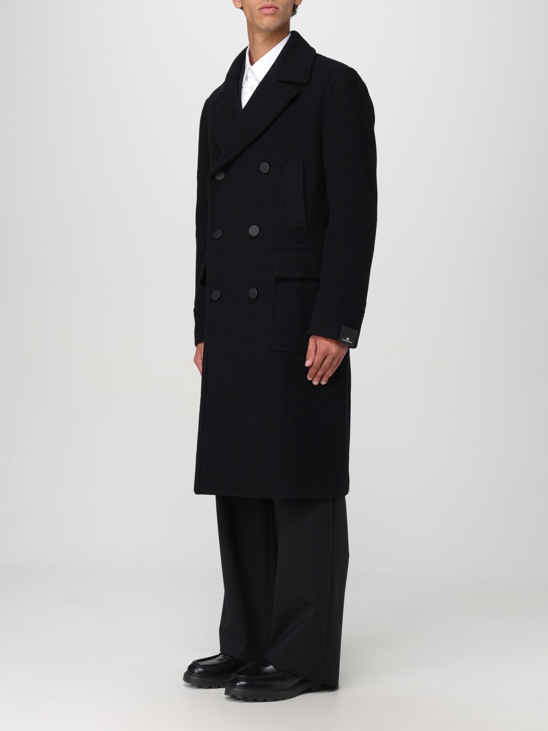 Coat Men color Black
