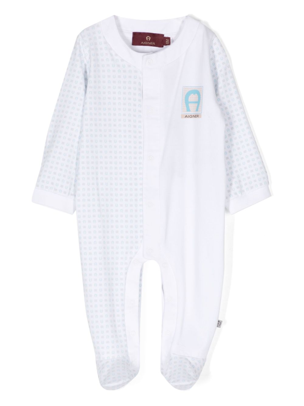 Logo-print Pima cotton pyjamas - White