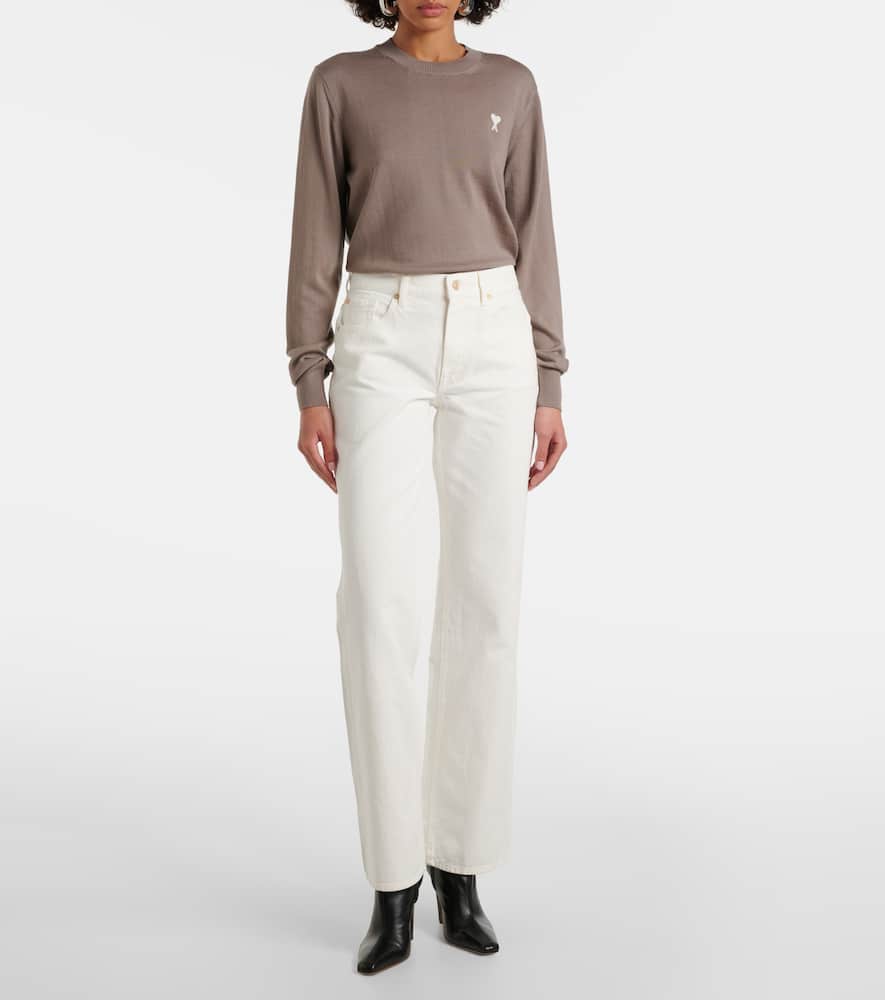 Tess cotton and hemp straight pants