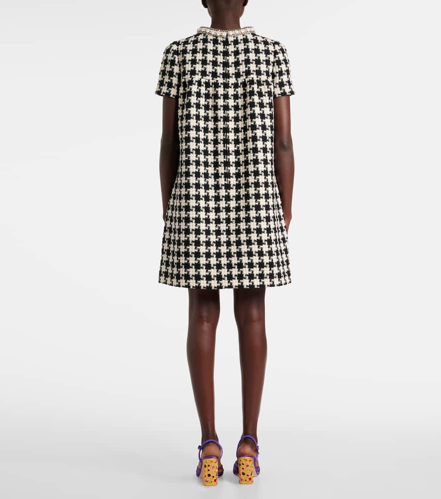 Embellished tweed minidress