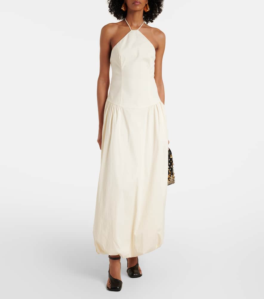 Florent halterneck cotton-blend maxi dress