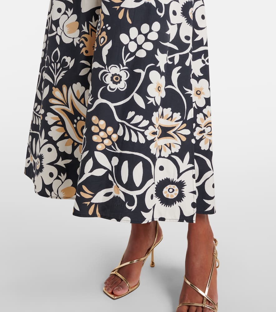 Breakfast ruffled cotton poplin midi dress