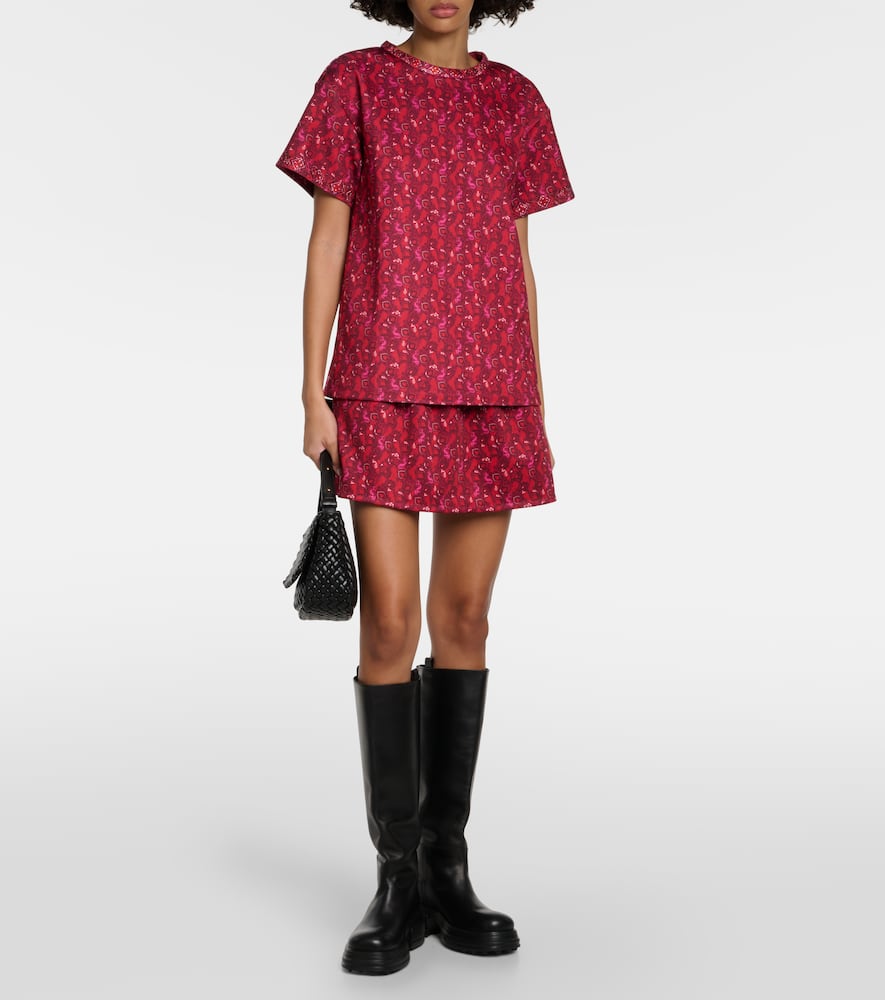 Balocco embellished floral midi skirt