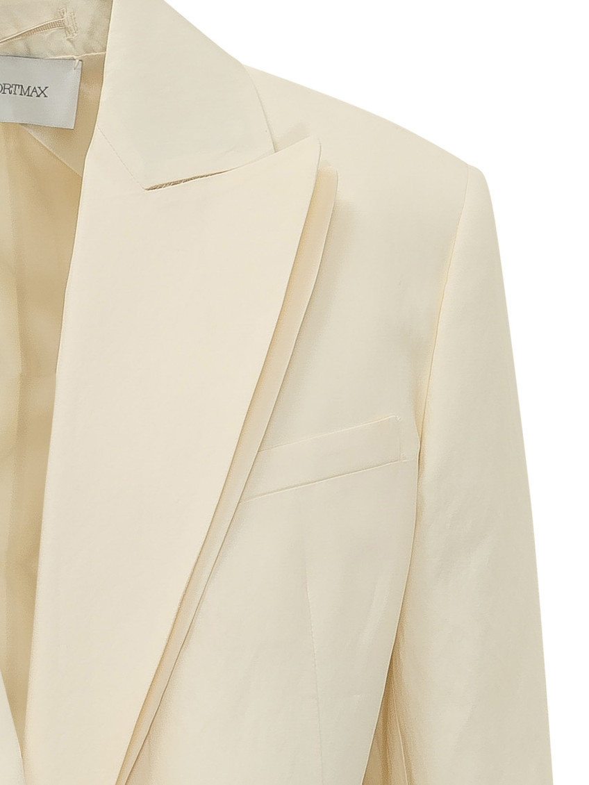 Double-collar Blazer In Viscose Blend