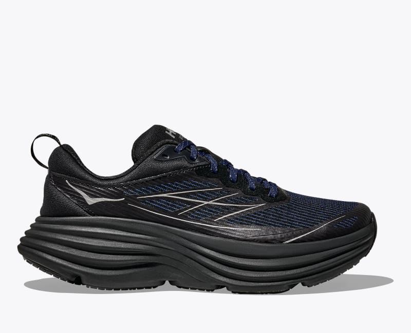 HOKA Stealth/Tech Bondi 8 Caged Shoes in Midnight Blue/Black