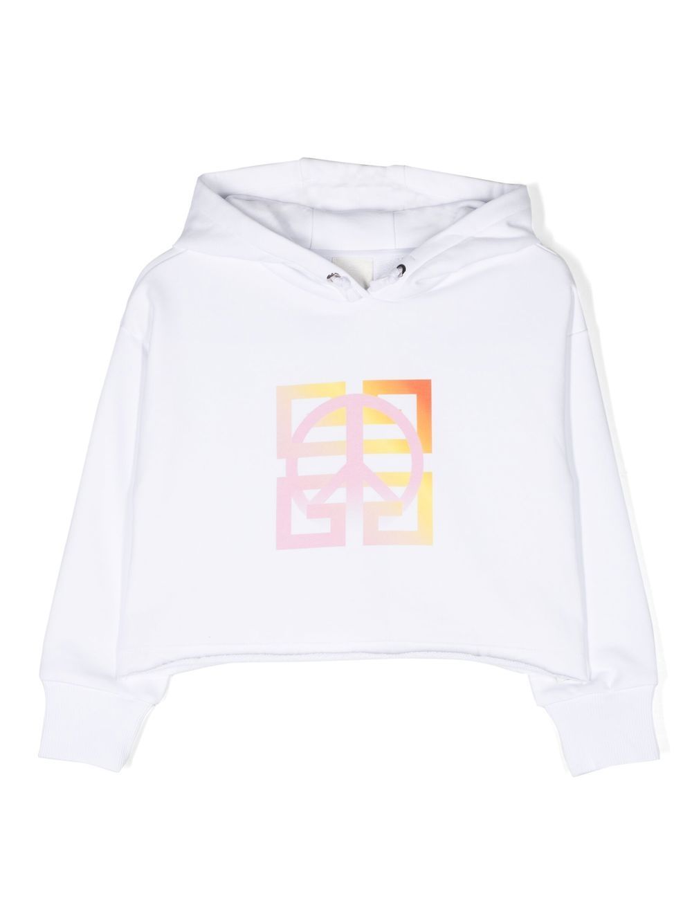 4G Peace and Love print hoodie - White