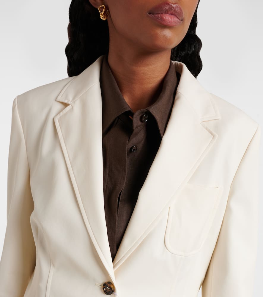 Single-breasted cotton blazer