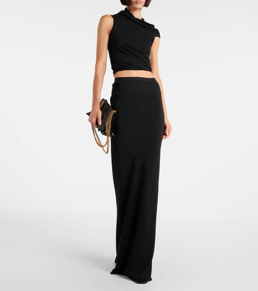 Draped jersey minidress