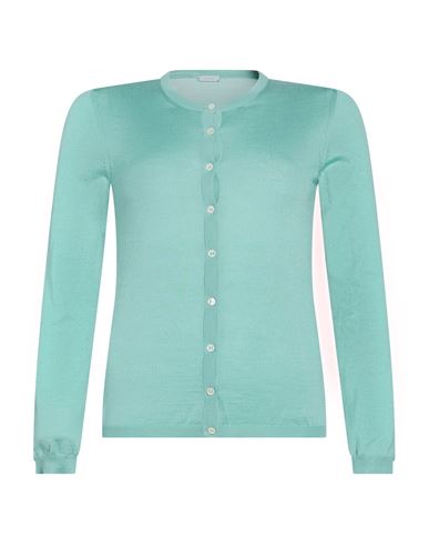 Woman Cardigan Turquoise Size 6 Cashmere, Silk