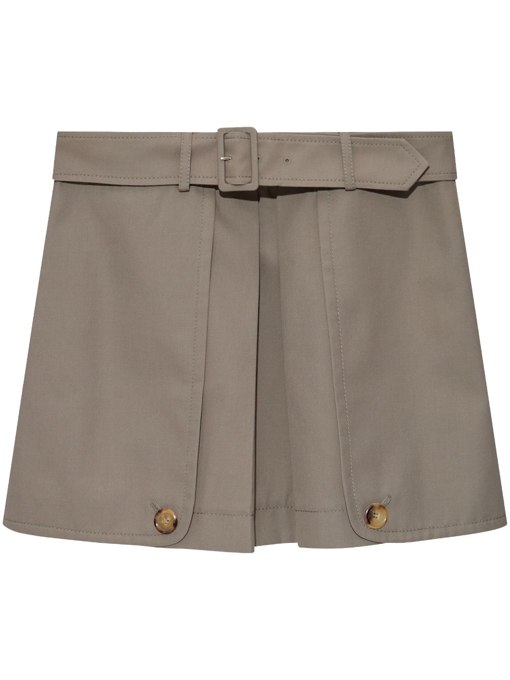 Layered mini skirt - Neutrals