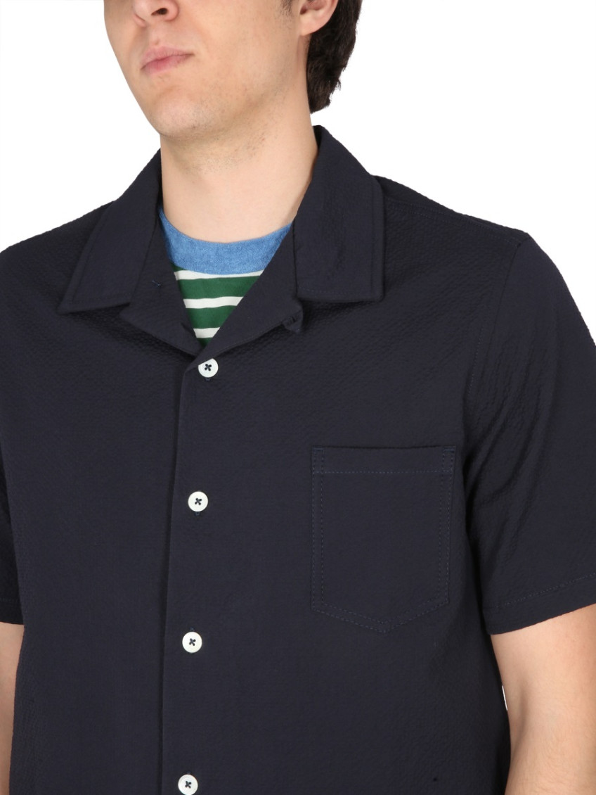 Navy Blue Solid Shirt