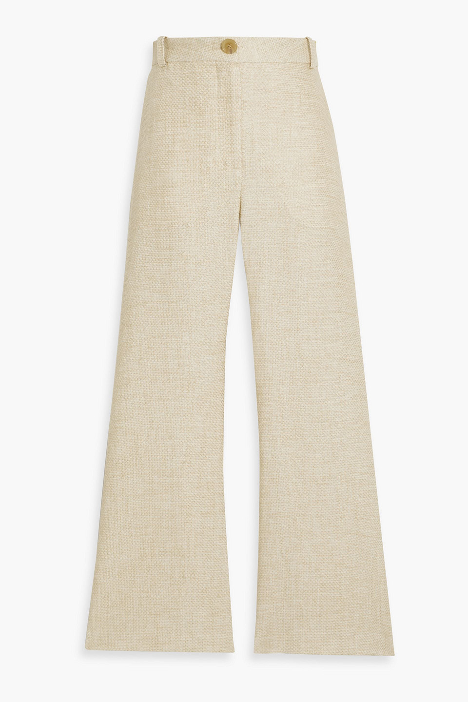 By Malene Birger - Caras linen-blend canvas flared pants - Neutral - DE 40