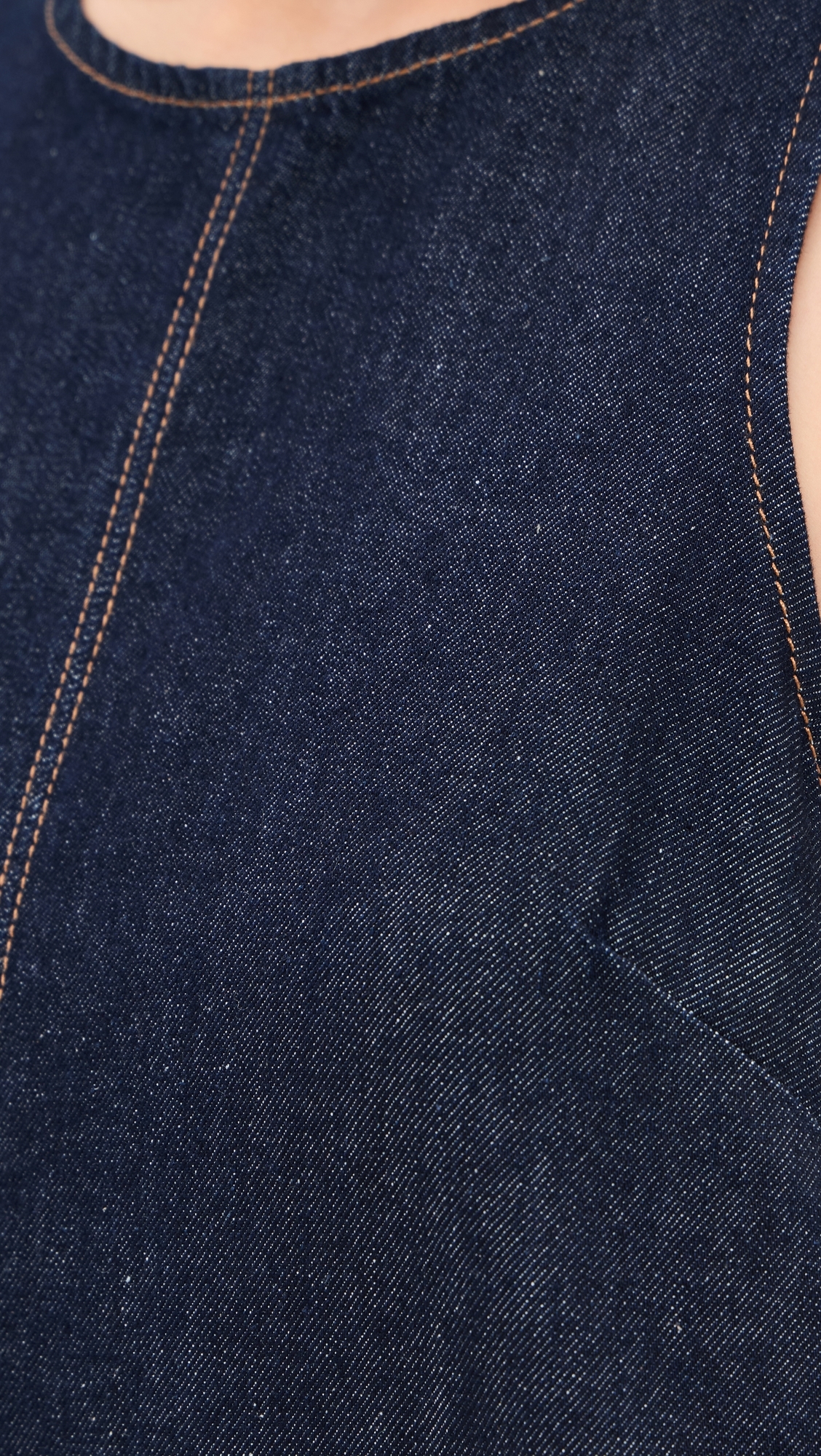 Denim Mini Shift Dress Rinse Wash