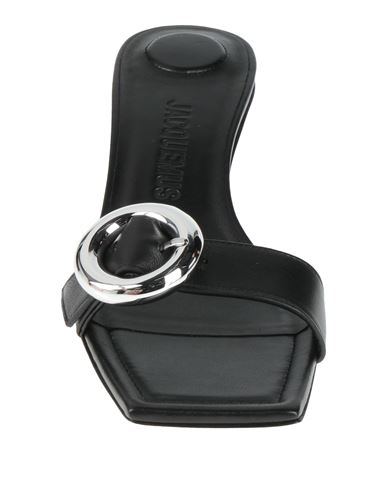 Woman Sandals Black Size 8 Leather