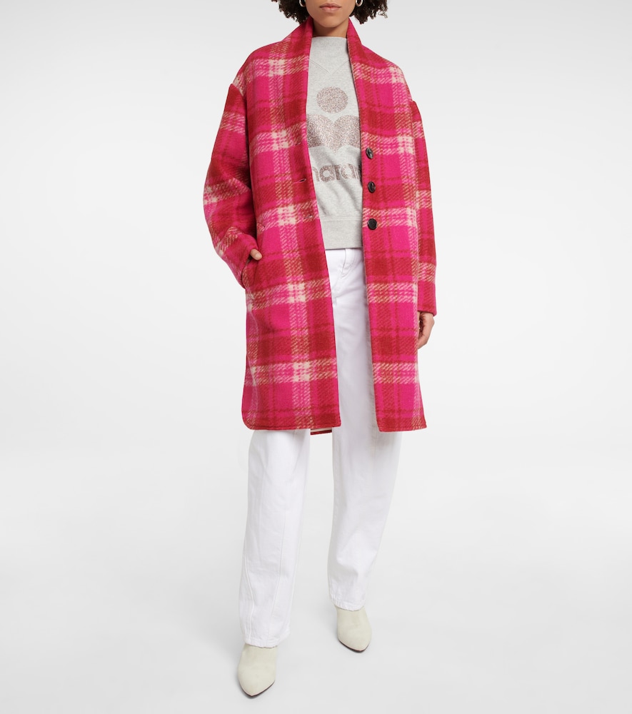 Checked flannel coat